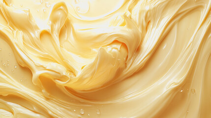 A mesmerizing liquid swirl of buttery soft hues creating a dreamy background illustration full of fluid movement