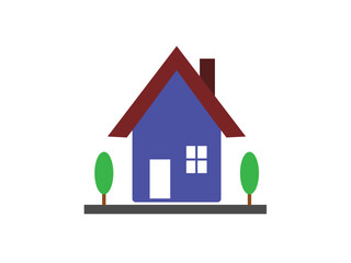 Simple house icon, symbolizing home, real estate, or property ownership