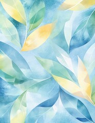 Graceful flowing watercolor swirls with soft pastel gentle outlines in abstract composition