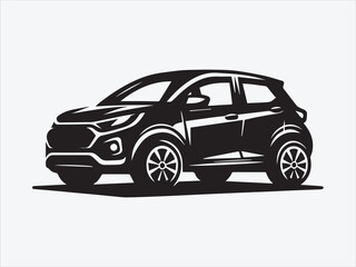  Compact Car Silhouette with Sleek and Modern Design for Urban Mobility