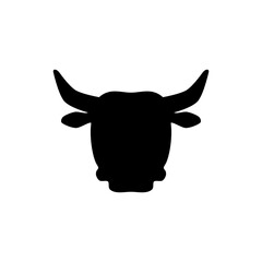 cow head icon, simple flat style, illustration, logo sign symbol pictogram template, for ui or ux isolated on white for mobile app, editable