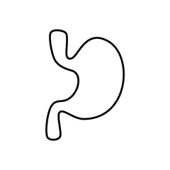 Digestion stomach intestine icon simple flat style, pictogram vector illustration isolated on white