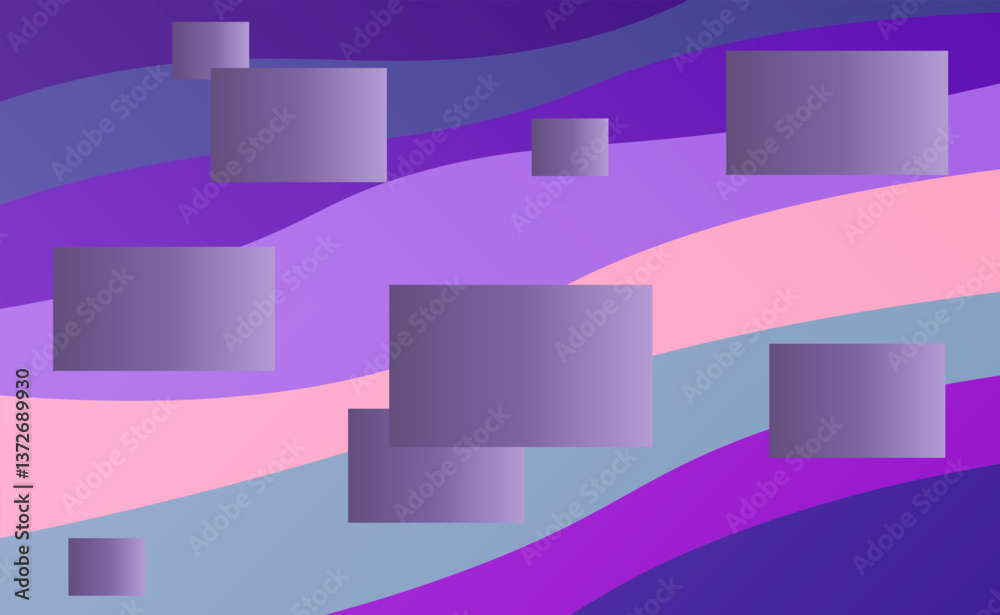 Fototapete blurred decorative design in abstract style with geometric shapes. template for your brand book.