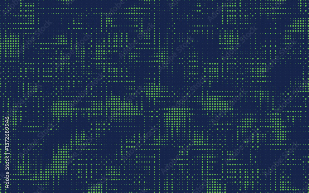 Poster Halftone background vector, abstract backdrop design with two tone pattern and copy space for edit your content. Vector Illustration.	