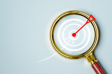 Target objective success goal dart. Bullseye growth aim. Strategy performance.