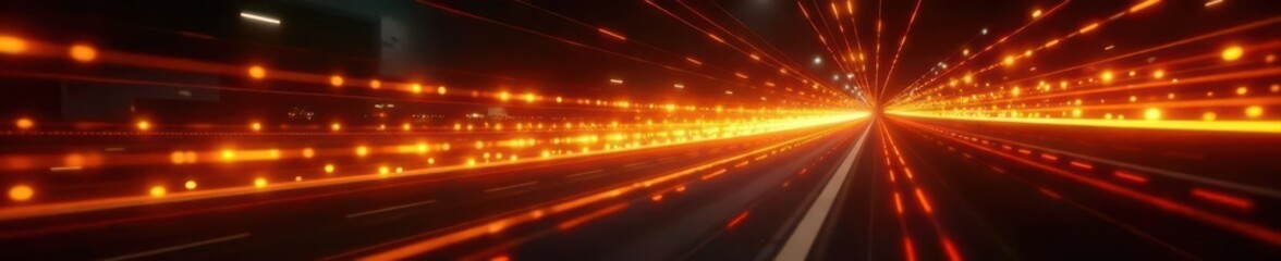 Obraz premium Orange and black abstract backdrop, high-speed yellow light trails , texture, geometric, modern