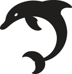 Obraz premium dolphin vector silhouette
