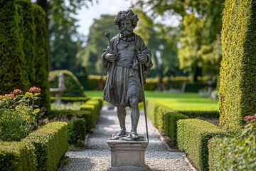 Pan the Shepherd: A Captivating Sculpture in Schwetzingen Palace Garden, Baden Wuerttemberg, Germany