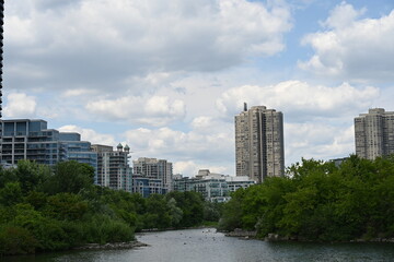 Obraz premium Toronto and skyscrapers and lake,