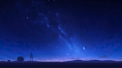 Naklejka premium Deep Starry Sky