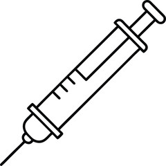 Syringe Line Art Vector