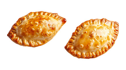 Empanada Set in Three Different Poses on Transparent Background for Latin Cuisine, Bakery Menus, or Food Illustrations