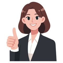 vector businessman giving thumbs up