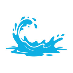 Water splash icon. Set different liquid shapes and silhouettes. Water drop Splash with droplet. Vector illustration eps 10