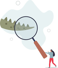 Long tail marketing selling product in niche market, SEO strategy or marketing strategy to focus on specific keywords concept.flat character life .