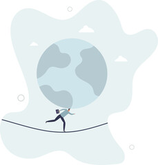 Geopolitical risk, world leader conflict, war and invasion danger causing economic and investment risk, nuclear war tension concept.flat character life .