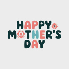 Happy Mother's Day Colorful Vector Design