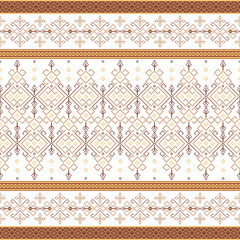 Geometric pixel art Navajo Native American pattern. Abstract pixel art geometric pattern design for...