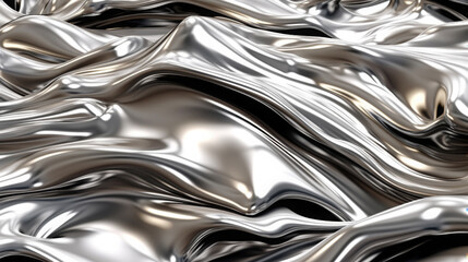 Futuristic Silver Wave