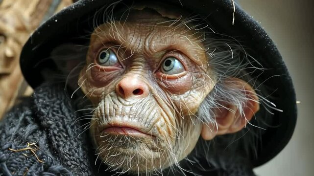 Unusual creature displays intrigue in natural setting during a daytime exploration