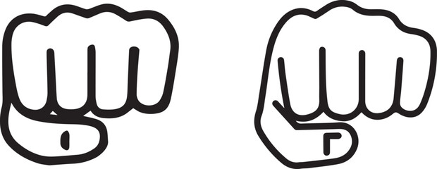 Fototapeta premium Fists Ready for Boxing Vector Illustration