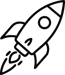 A rocket icon representing a startup business launch
