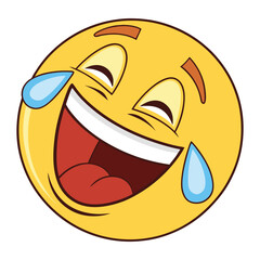 3D Smiley Face Icon with Happy Expression in Yellow