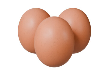 3d chicken egg icon. healthy Food concept. Nature animal food concept. breakfast morning concept. raw protein animal food. Minimal chicken egg protein food isolated on white background. 3d render.
