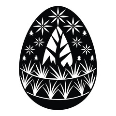 easter egg with floral ornament