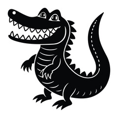 crocodile with wide grin.