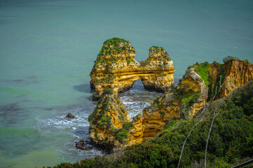 Rocks in the ocean, Algarve, Portugal