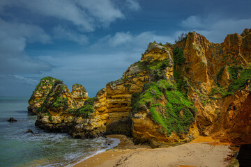 Cliff beach in Portugal