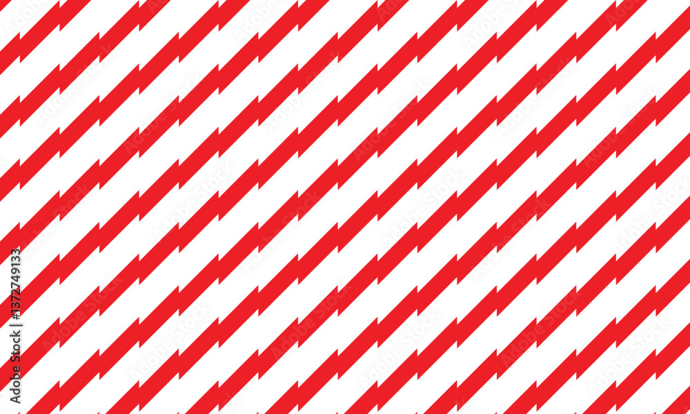 Leinwandbilder abstract geometric diagonal red zigzag line pattern.