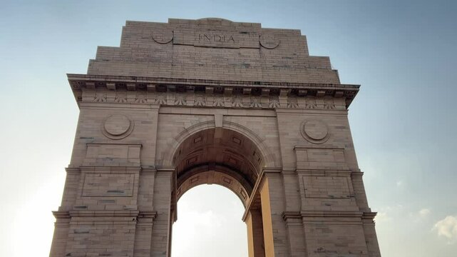 India Gate war memorial, located near the Rajpath in New Delhi, Delhi, India