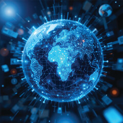 Obraz premium global communication concept