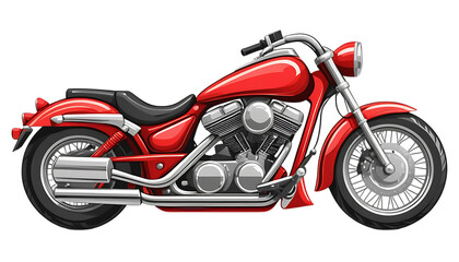 Obraz premium Vibrant Red Motorcycle