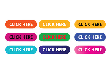 Vector Illustration of a Call to Action (CTA) Buttons Click here Button Web Banner Templates for Modern UI Design.