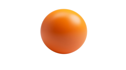 Realistic table tennis ball with a smooth matte surface and accurate reflection. Isolated on white background.