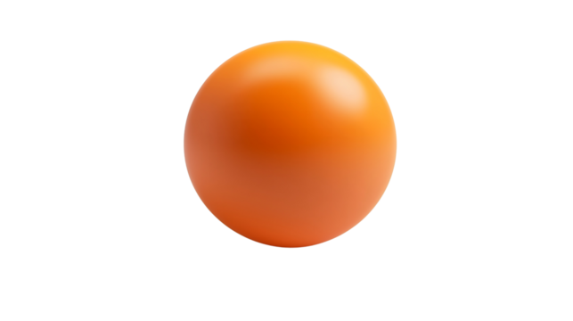 Realistic table tennis ball with a smooth matte surface and accurate reflection. Isolated on white background.