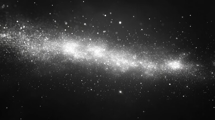 Obraz premium Black and White Gradient Background with Grainy Texture and Noise, Light Gray Tone, Abstract Minimalist Design 