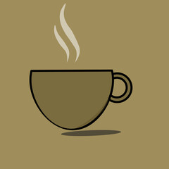 Hot coffee cup vector illustration graphic design
