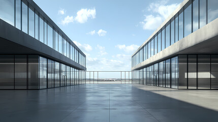 Obraz premium Modern Concrete Office Building Facades