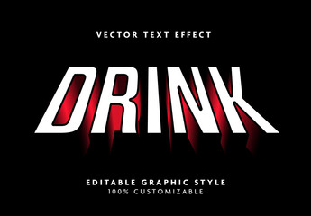 Black And Red Dramatic 3D Shadow Text Effect