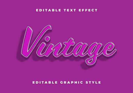Pink Vintage Script Font Classic Bold Shadow Text Effect