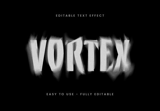 Gray Blurry Distorted Font Foggy Textured Shadow Text Effect