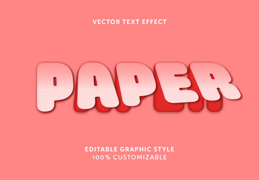 Pink Paper Rounded Font 3D Shadow Text Effect