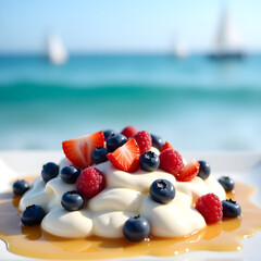 fruit cake with berries