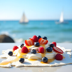 fruit cake with berries