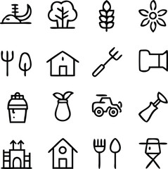 Obraz premium Agriculture Icons Vector Art