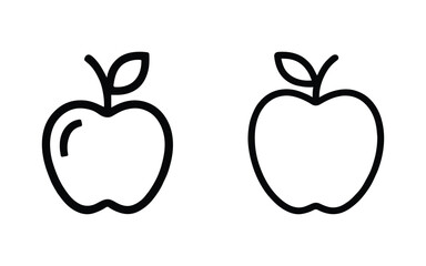 Minimalist Apple Outline Icon Set